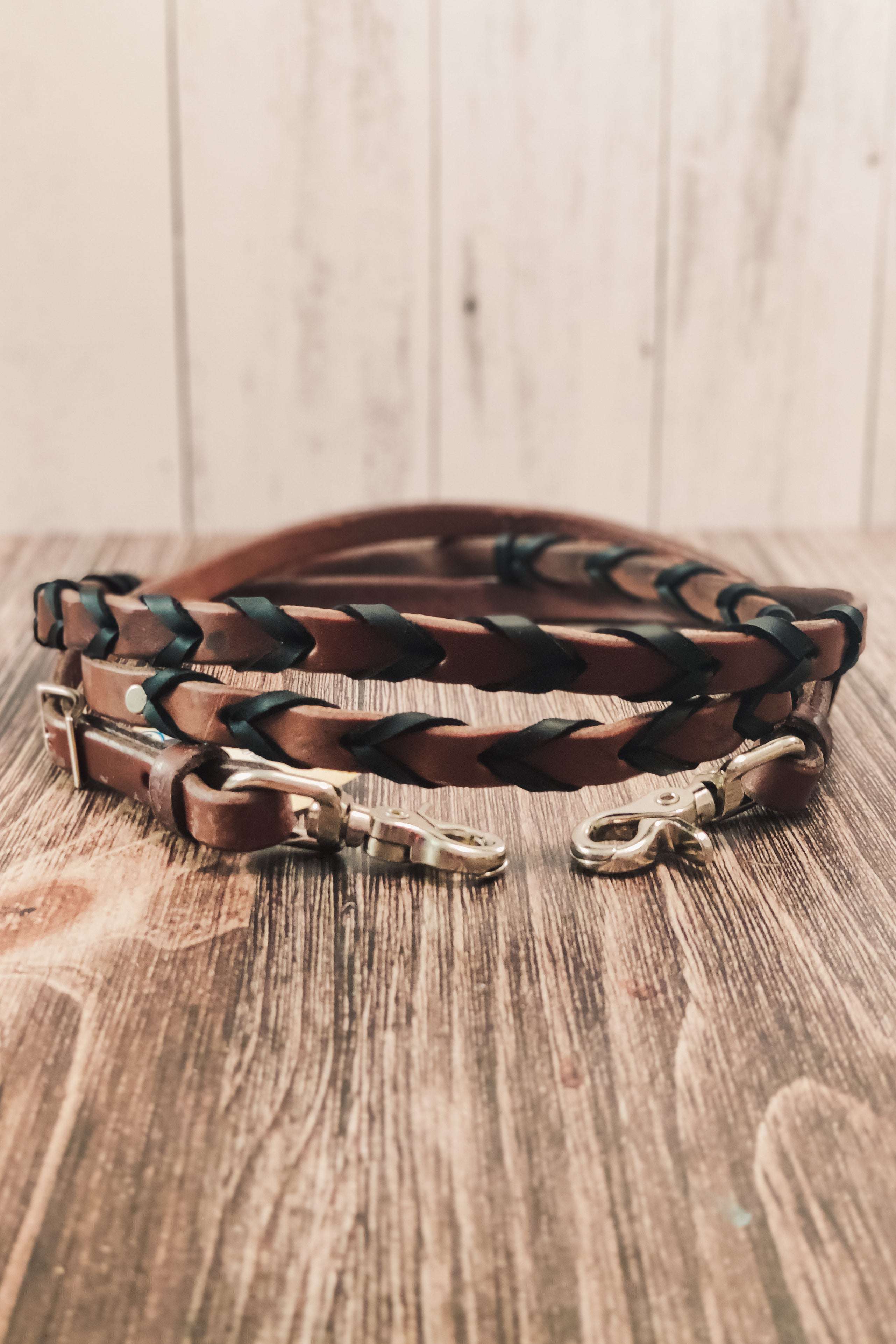 Black Laced Barrel Reins - The Glamorous Cowgirl