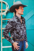 Black Stallion Button Down by Panhandle - The Glamorous Cowgirl