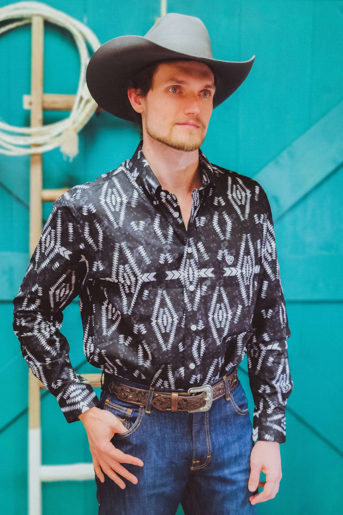 Black Stallion Button Down by Panhandle - The Glamorous Cowgirl