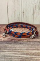 Blue Laced Barrel Reins - The Glamorous Cowgirl