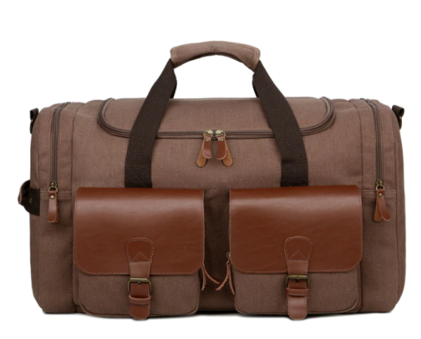 Canvas and Leather Duffle Bag - The Glamorous Cowgirl