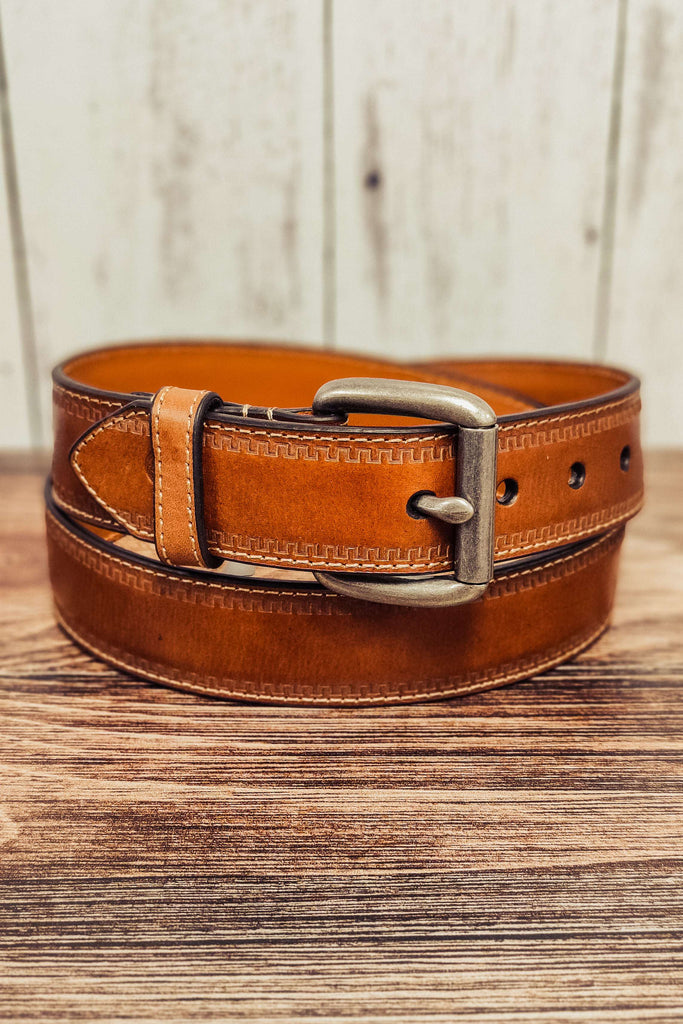 Classic Brown Leather Belt - The Glamorous Cowgirl