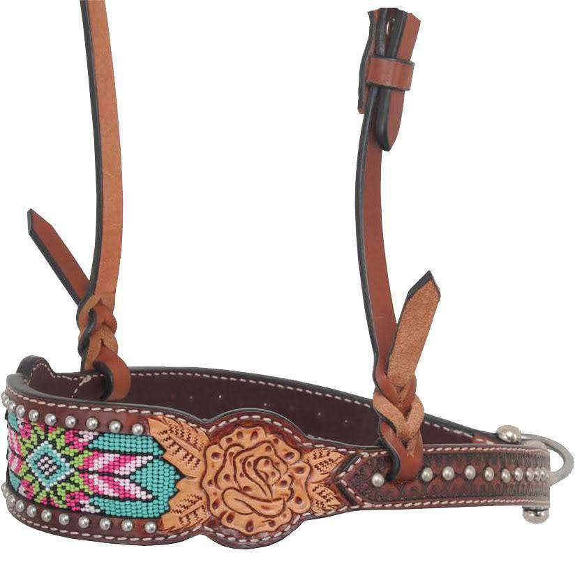 Leather Noseband Tie Down - The Glamorous Cowgirl