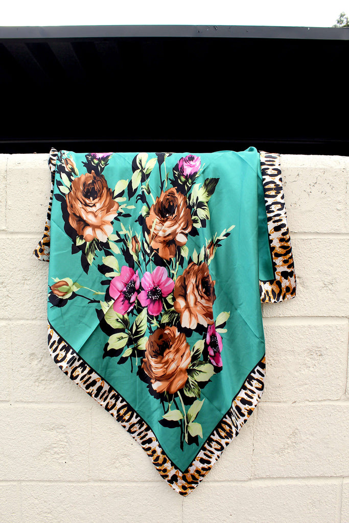 Fiesty Floral Wild Rags - The Glamorous Cowgirl