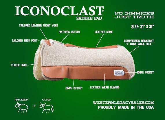 In Stock Iconoclast Saddle Pad - The Glamorous Cowgirl