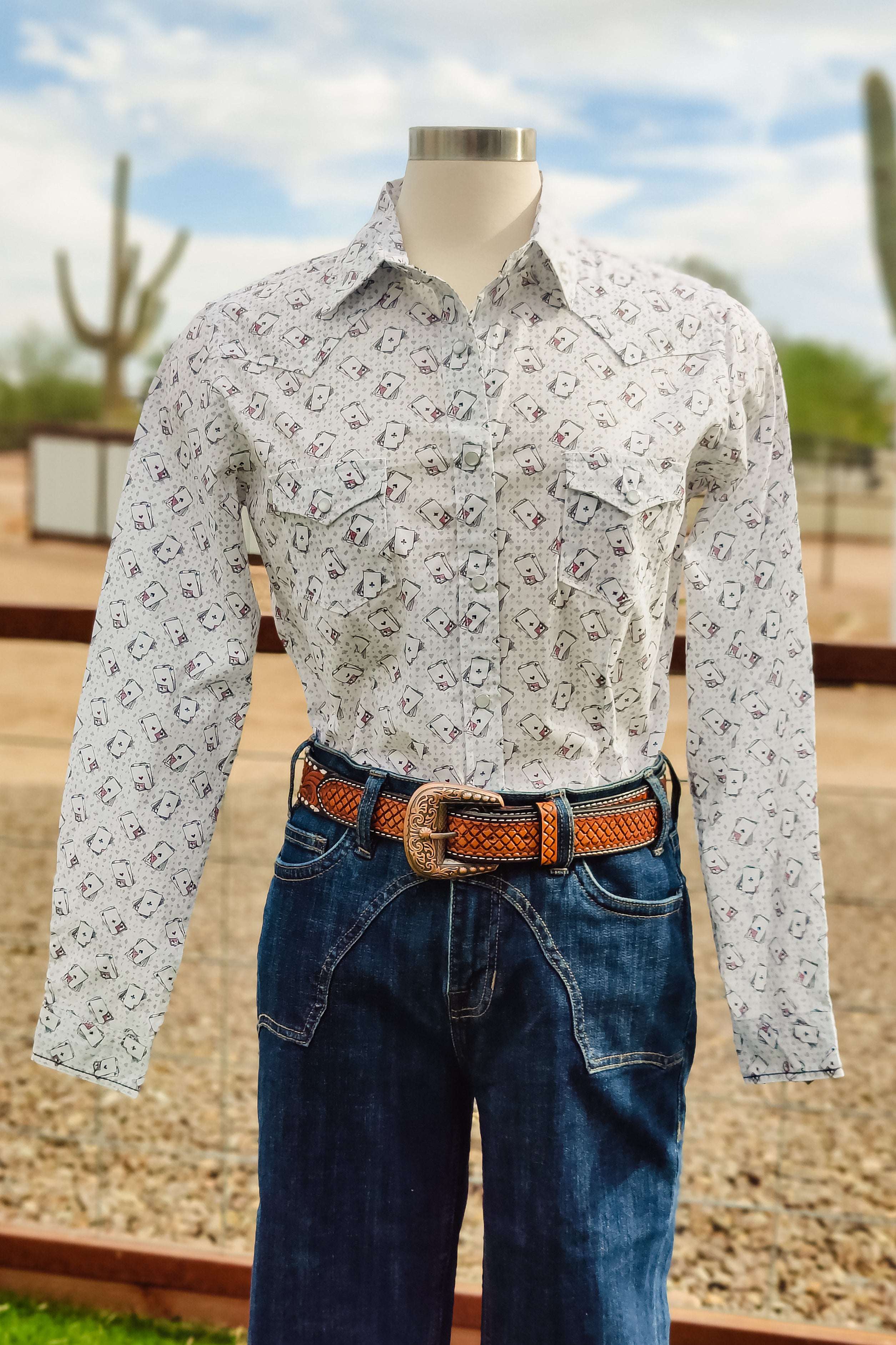 Know When To Hold Em Button Down - The Glamorous Cowgirl