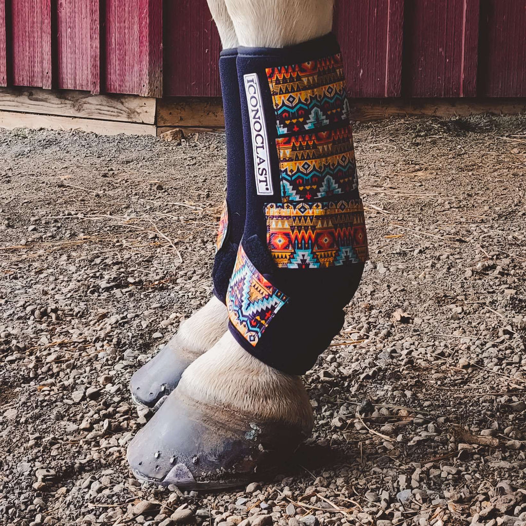 Leather Strap Boots - Aztec - The Glamorous Cowgirl