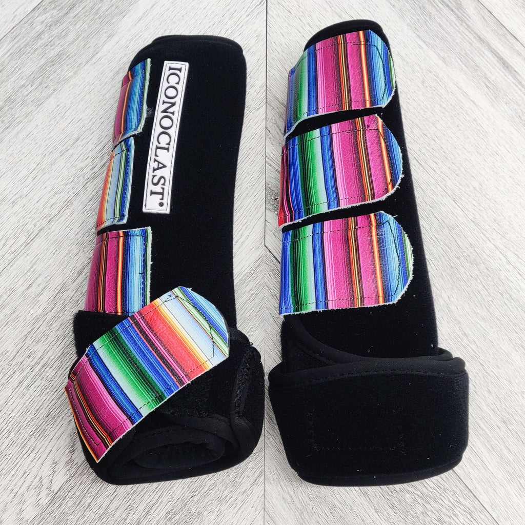 Leather Strap Boots - Serape - The Glamorous Cowgirl