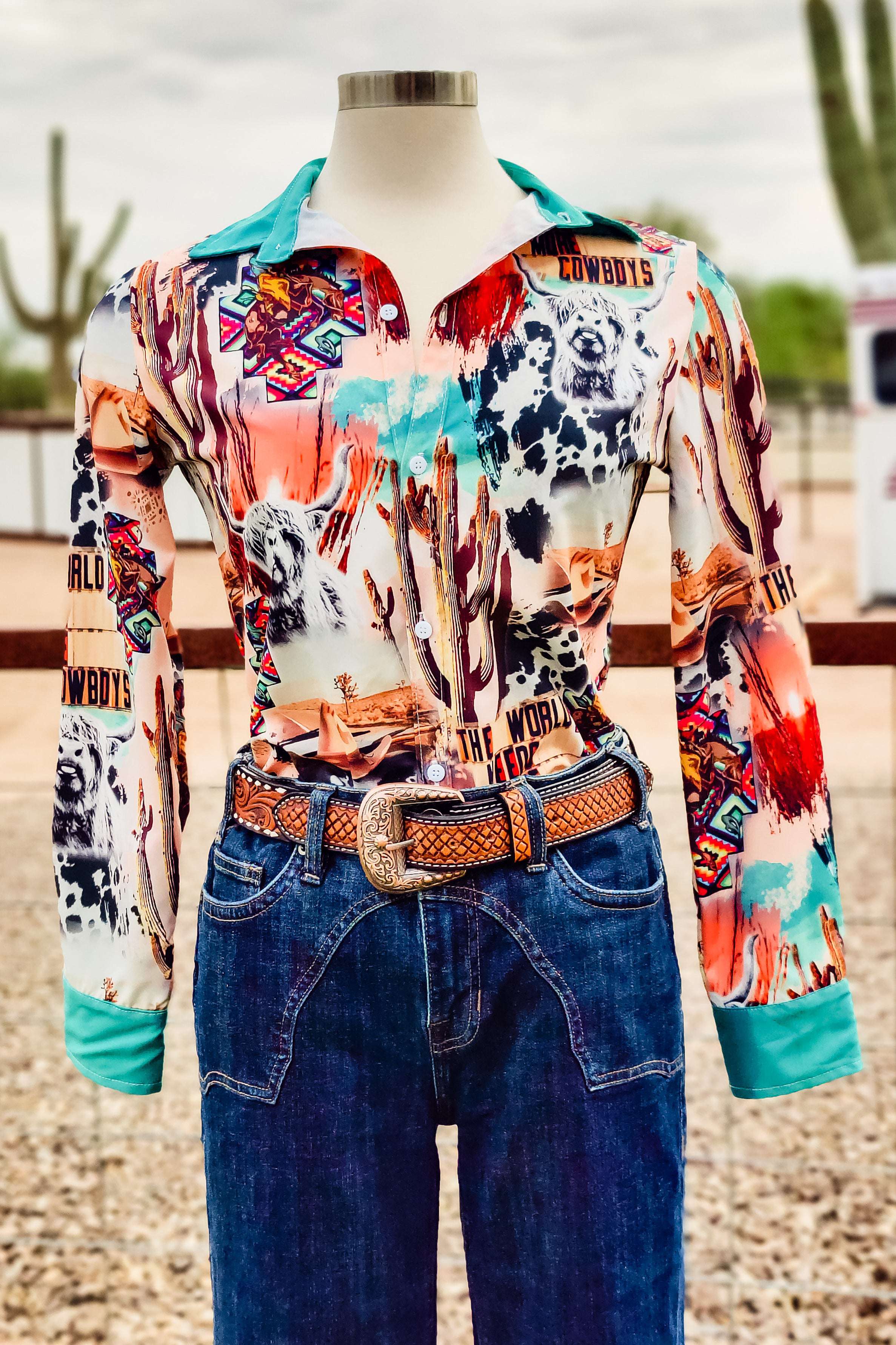 Long Live Cowgirls Button Down - The Glamorous Cowgirl