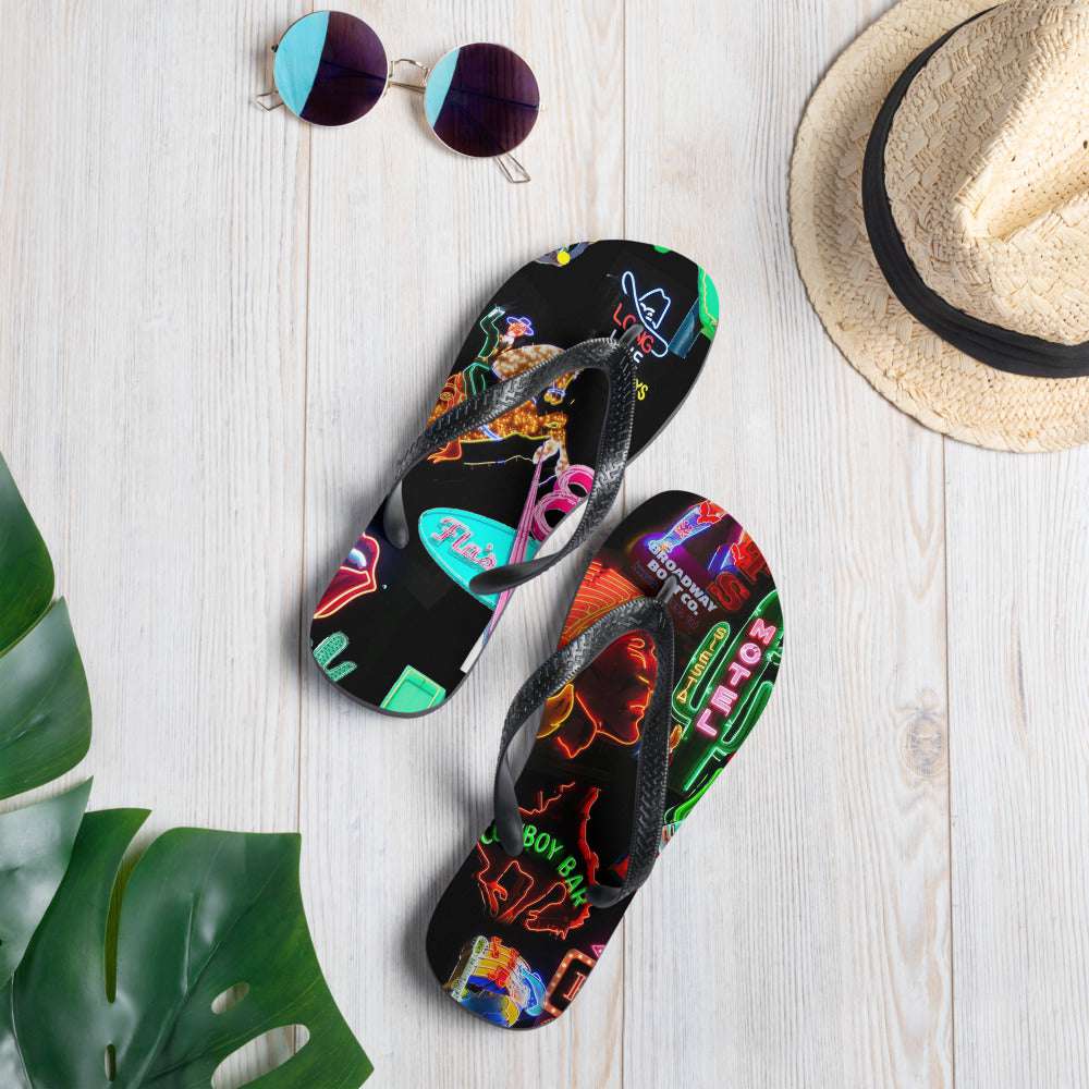 Neon Cowgirl Flip-Flops - The Glamorous Cowgirl