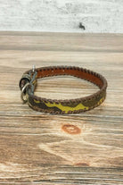 Rodeo Quincy Printed Leather Dog Collar - Camo - The Glamorous Cowgirl