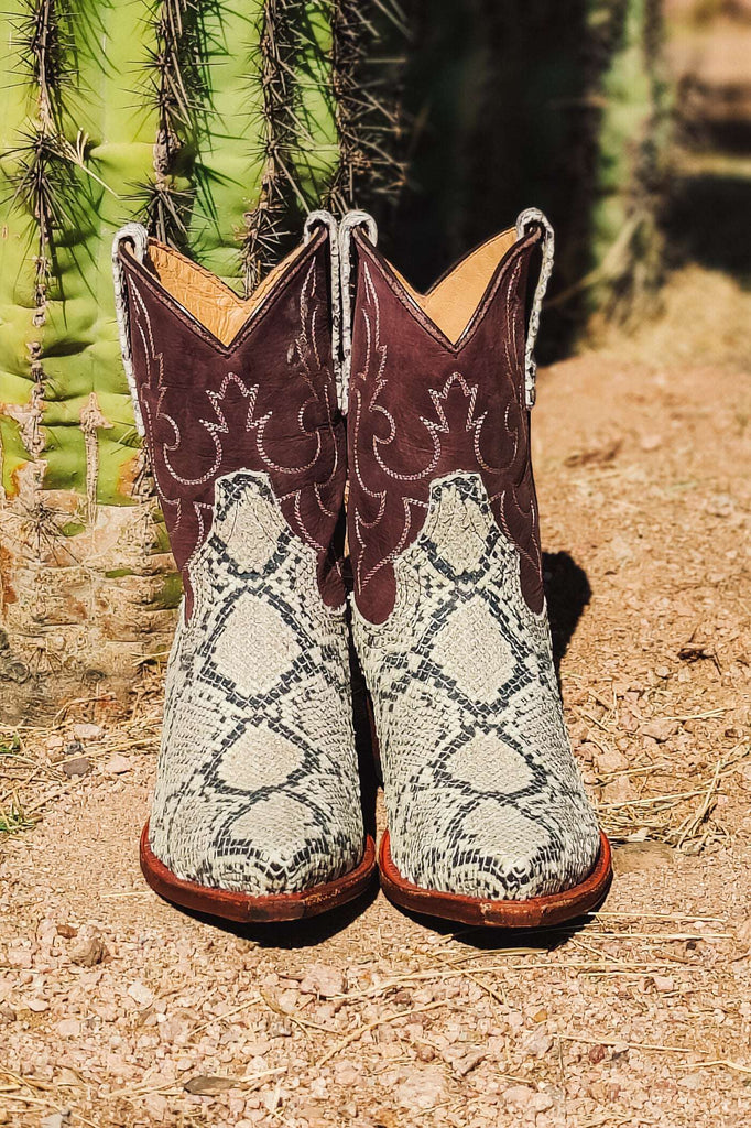 Theres A Snake In My Boot Printed Python Boots - The Glamorous Cowgirl
