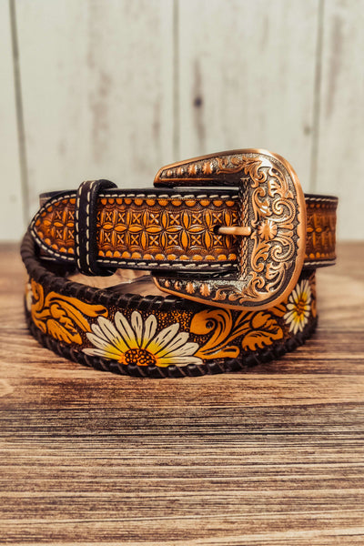 Daisy Tooled Belt – TGC Brands display picture 2
