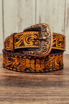 Tooled Belt - Floral Tooled - The Glamorous Cowgirl