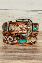 Tooled Feather Belt - American Darling - The Glamorous Cowgirl