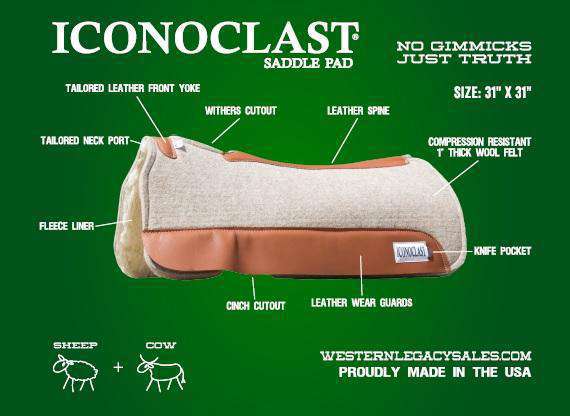 Turquoise Feather Iconoclast Saddle Pad - The Glamorous Cowgirl